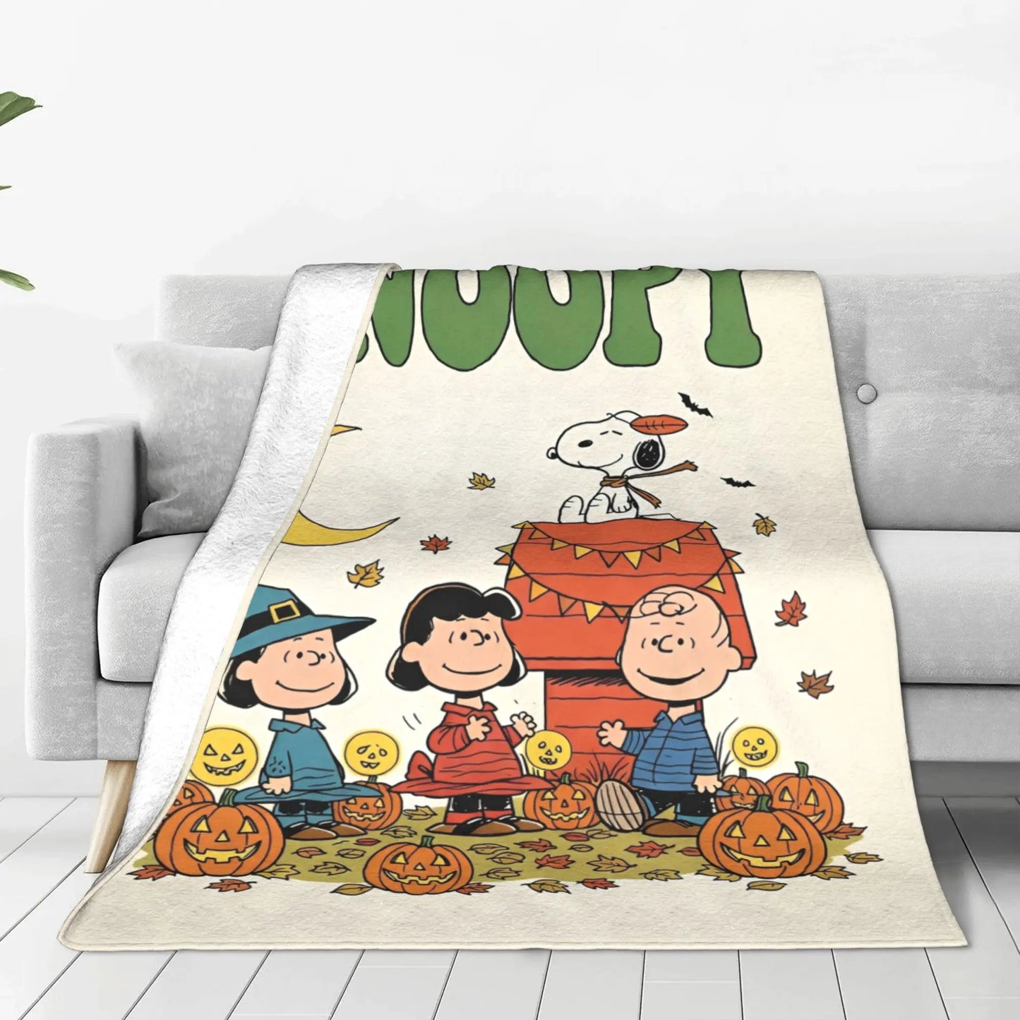 Cartoon Halloween Throw Blanket 50x60in Snoopy Blanket