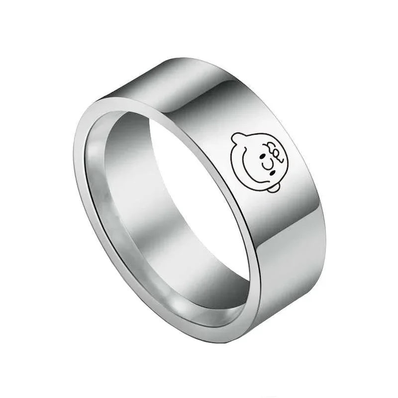 Titanium Alloy Ring Cartoon Gift Cute Snoopy Ring