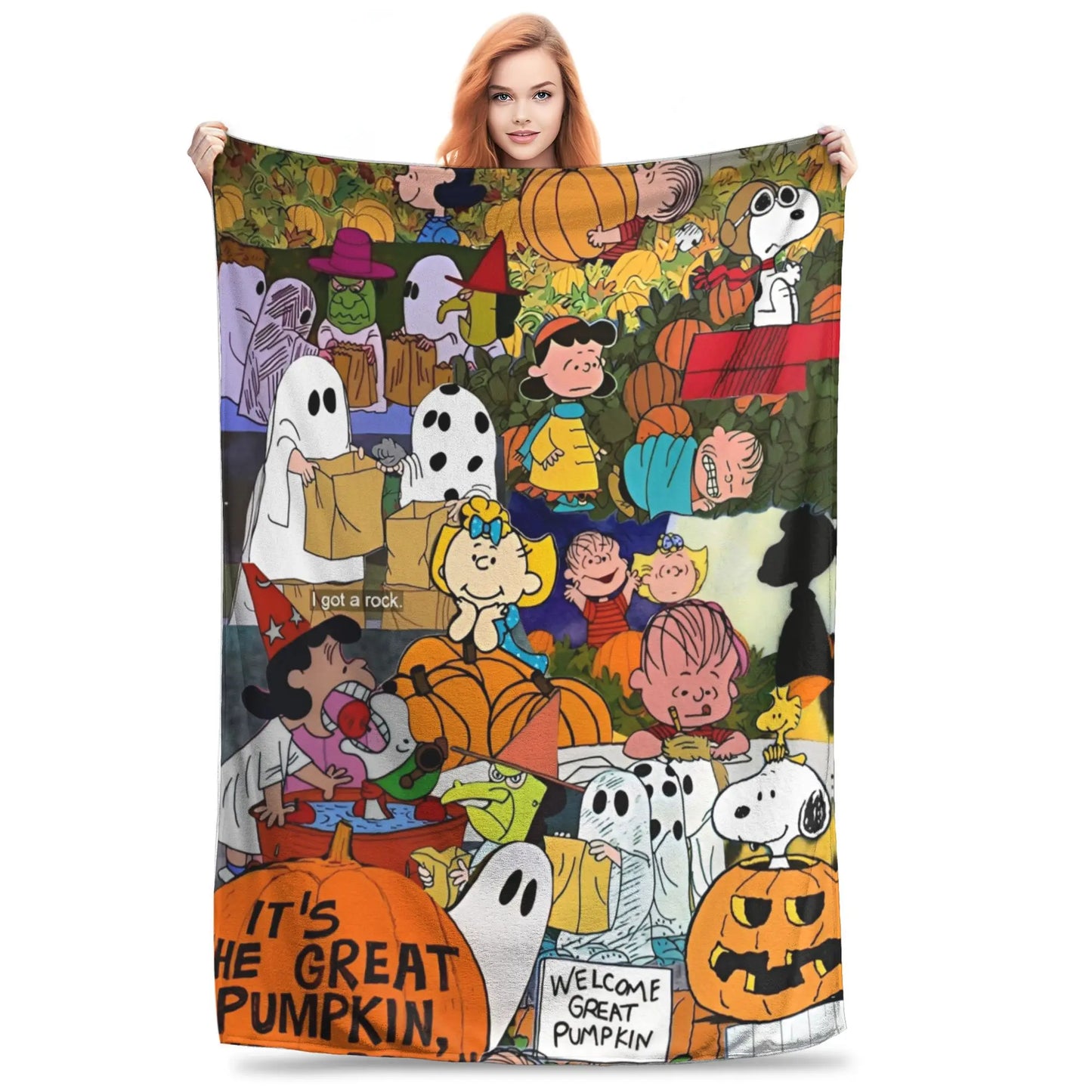 Cartoon Halloween Throw Blanket 50x60in Snoopy Blanket