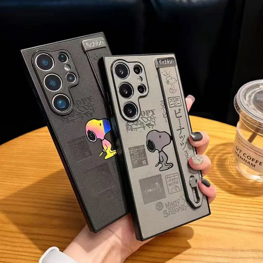 Leather Case Wristband Samsung Galaxy Snoopy Phone Case