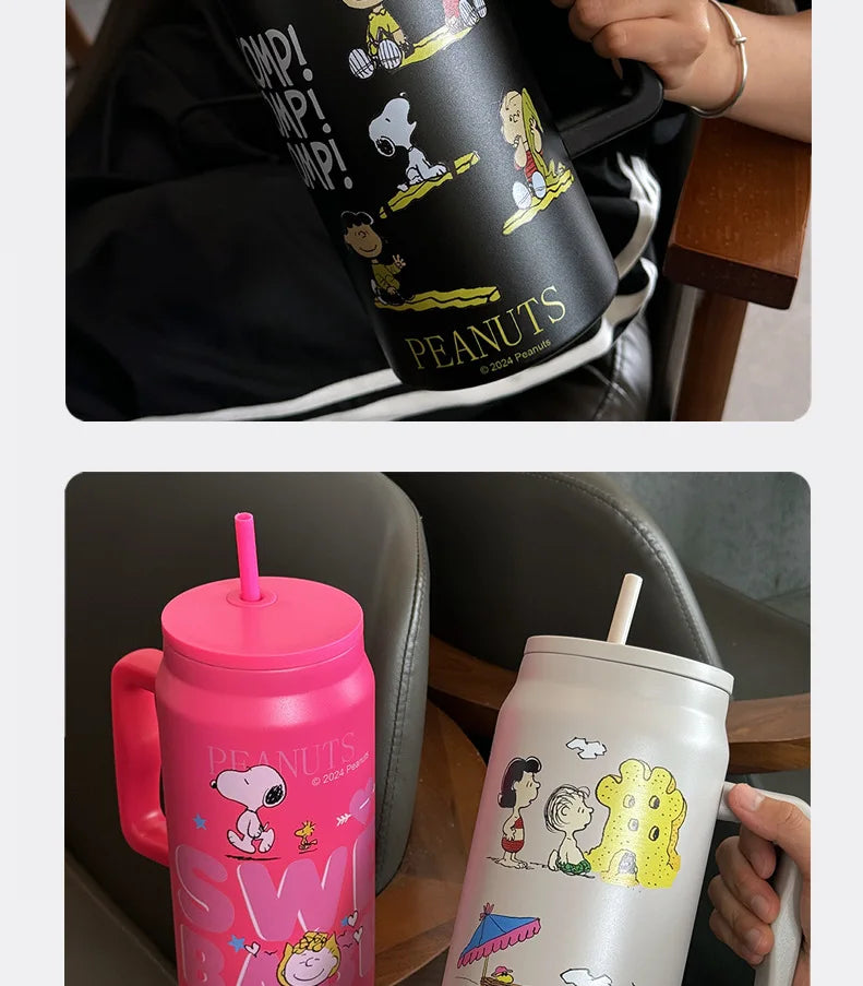 Insulated Stainless Steel Water Cup Straw 2025 Snoopy Cup