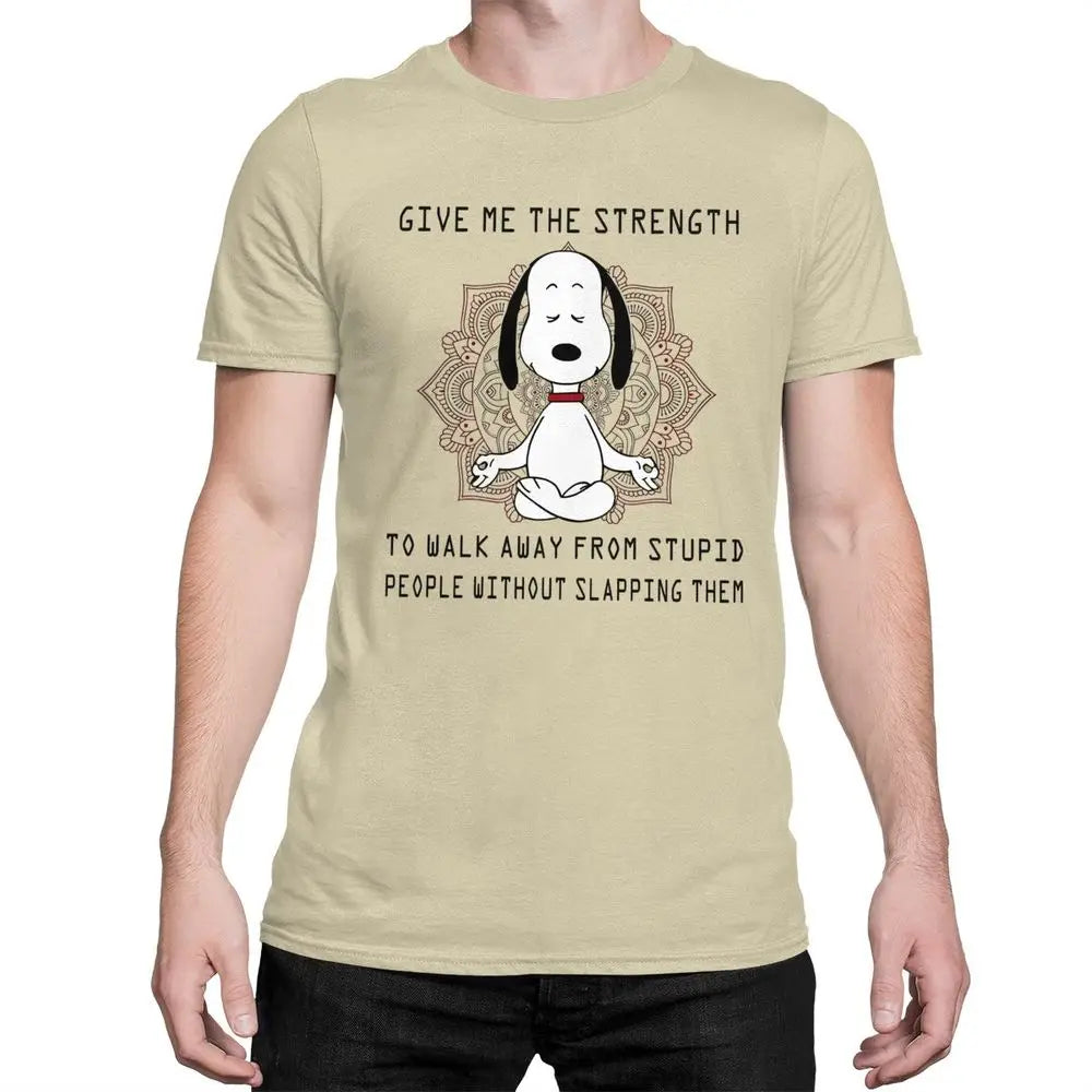 Men Snoopy Cartoon T Shirt 100 Percent Cotton Snoopy Shirt