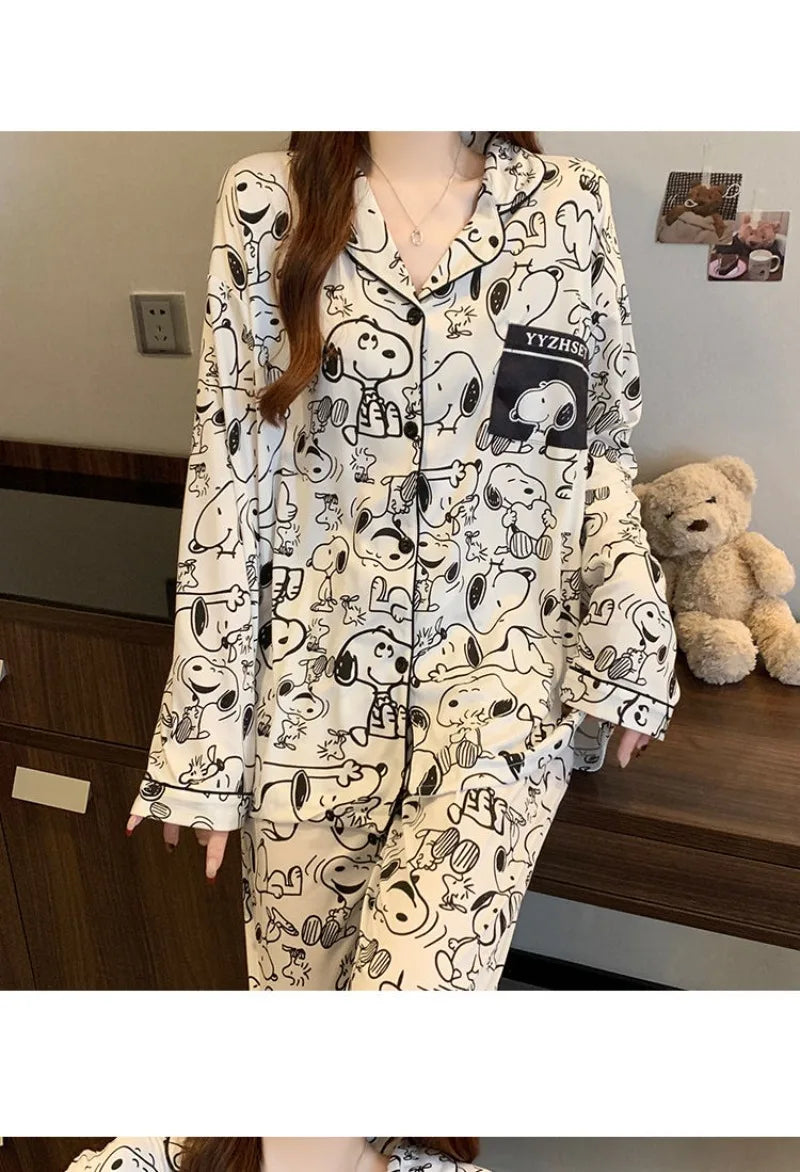 Full Print Women Pajama Set ZBN Snoopy Pyjama