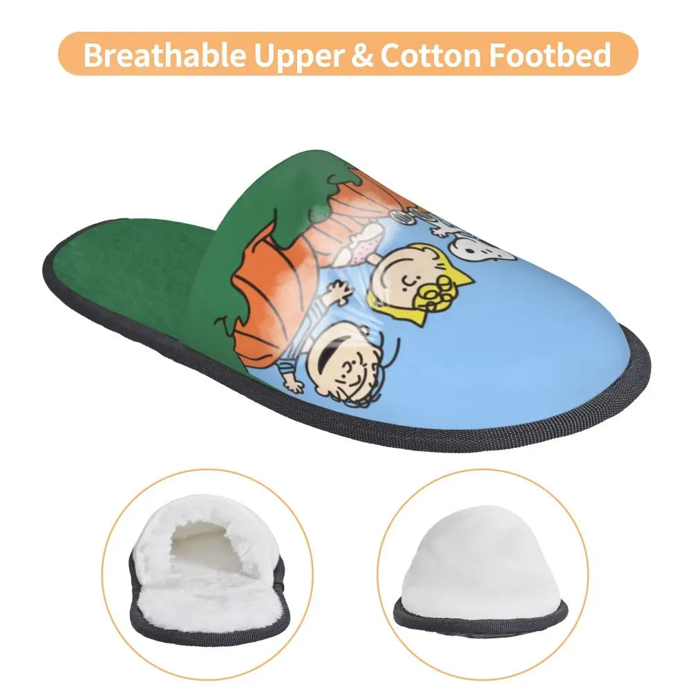 Custom Snoopys Collage Slippers for Bathroom Snoopy Slippers