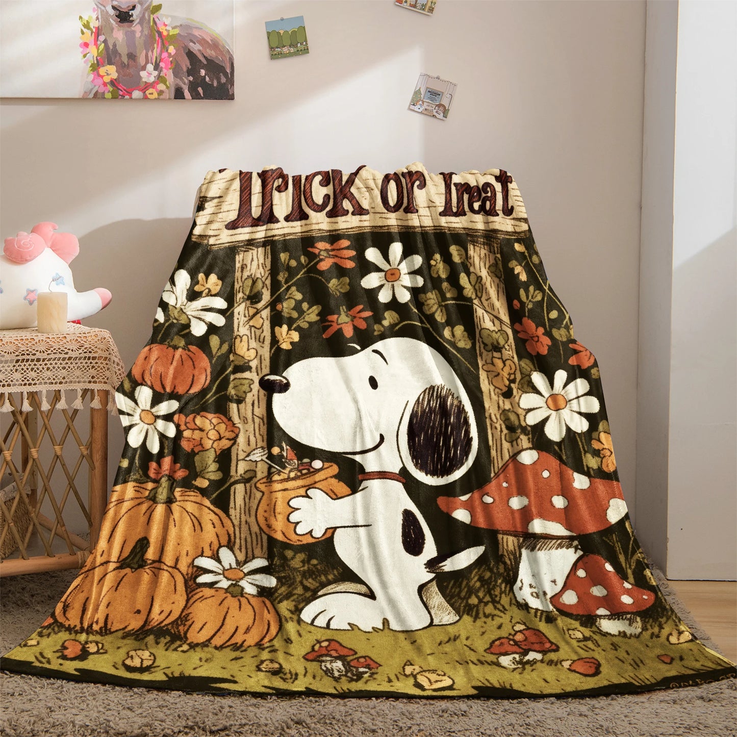 Halloween Snoopy Flannel Blanket HMT11 Snoopy Blanket