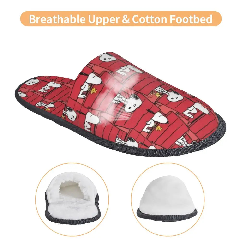Custom Snoopys Collage Slippers for Bathroom Snoopy Slippers