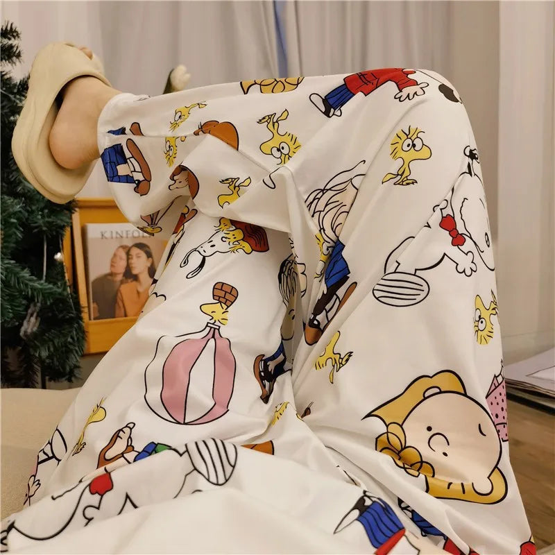 Pajama Pants Women Casual Home Cozy Snoopy Pyjama