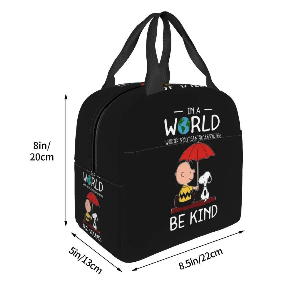 Snoopy Backpack Halloween Insulated Lunch Bag 22x20x13cm