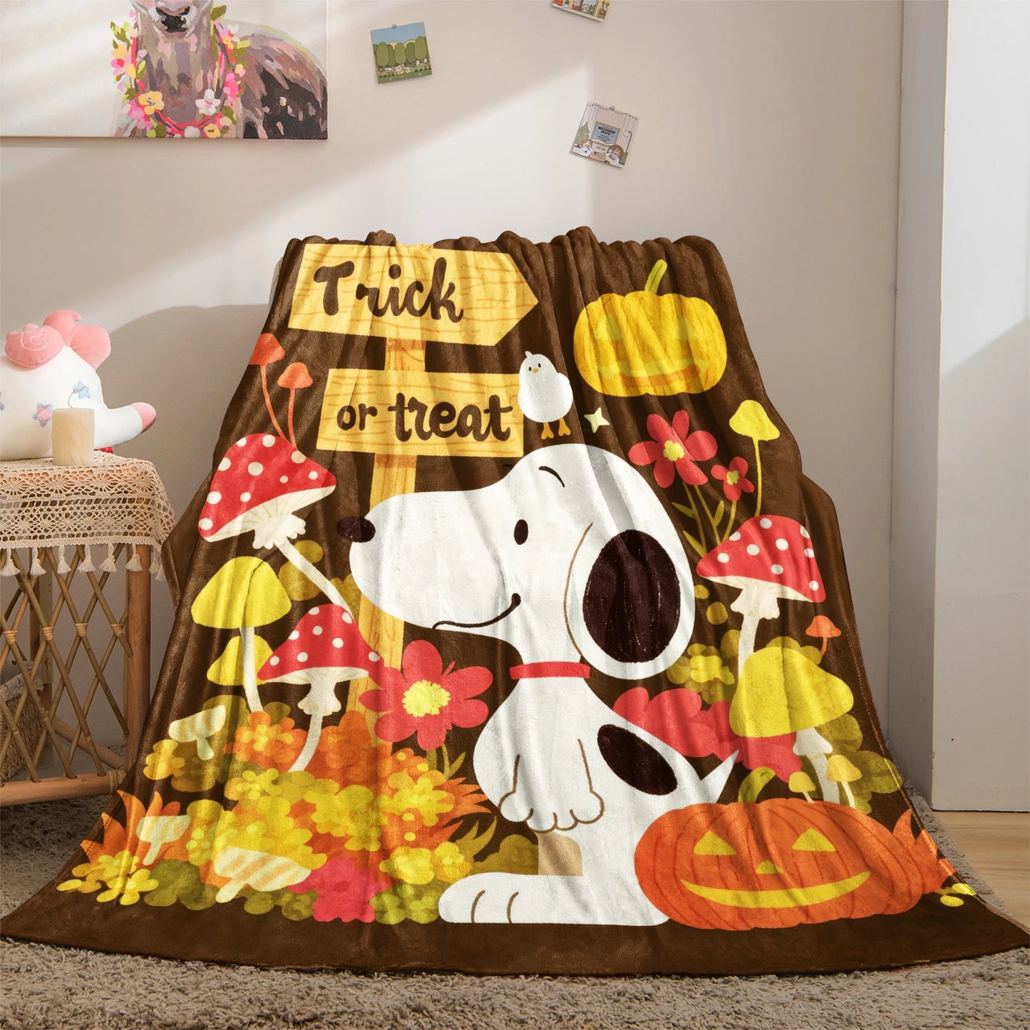Halloween Snoopy Flannel Blanket HMT11 Snoopy Blanket