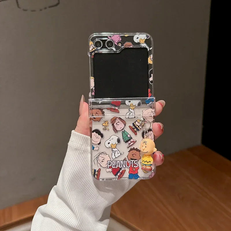 Snoopy Transparent Case Z Flip Snoopy Phone Case