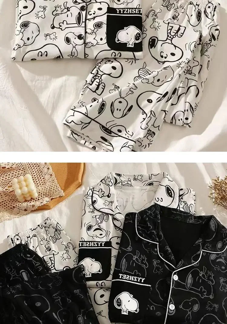 2 Piece Long Sleeved Pajamas Peanuts Snoopy Pyjama
