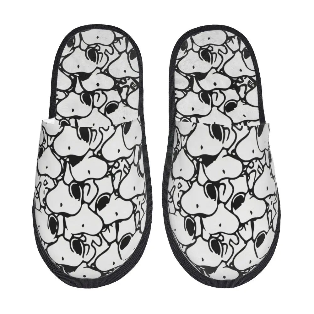 Custom Print Slippers Cartoon Memory Foam Cozy Snoopy Shoes