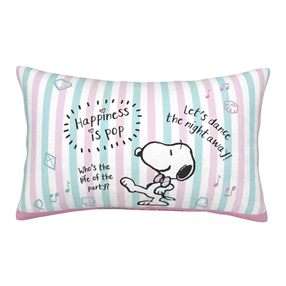 Cute Pillowcase 18in Square Red Snoopy Pillow