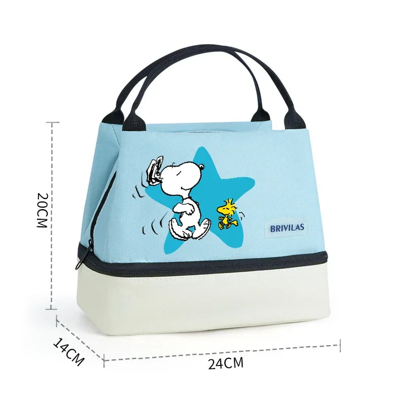 Snoopy Backpack Large Capacity Lunch Bags Insulated Cooler