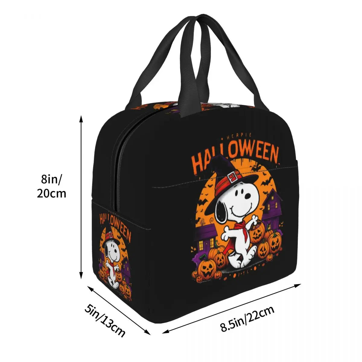 Snoopy Backpack Halloween Insulated Lunch Bag 22x20x13cm