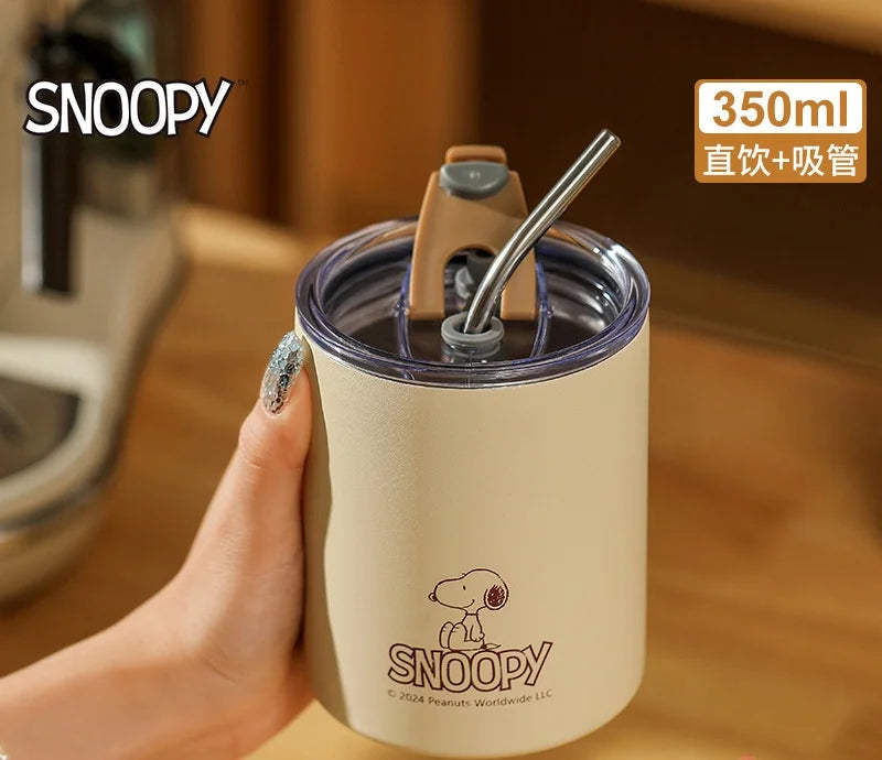 350ml Thermos Cup Stainless Steel Portable Office Snoopy Cup