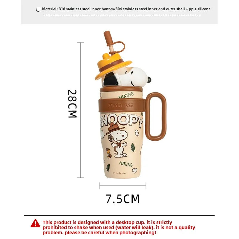 800ML Stainless Vacuum Insulated Bottle Snoopy Mug