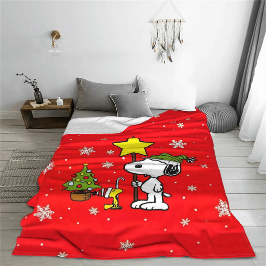 Snoopy Blanket Fleece Soft Breathable Throw Snoopy Blanket