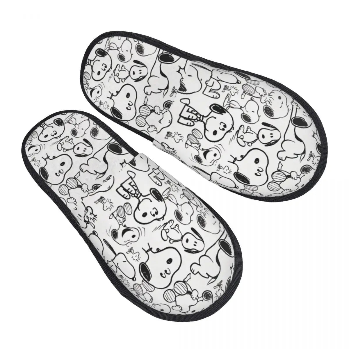 Memory Foam Pattern Slippers Faux Fur Snoopy Slippers