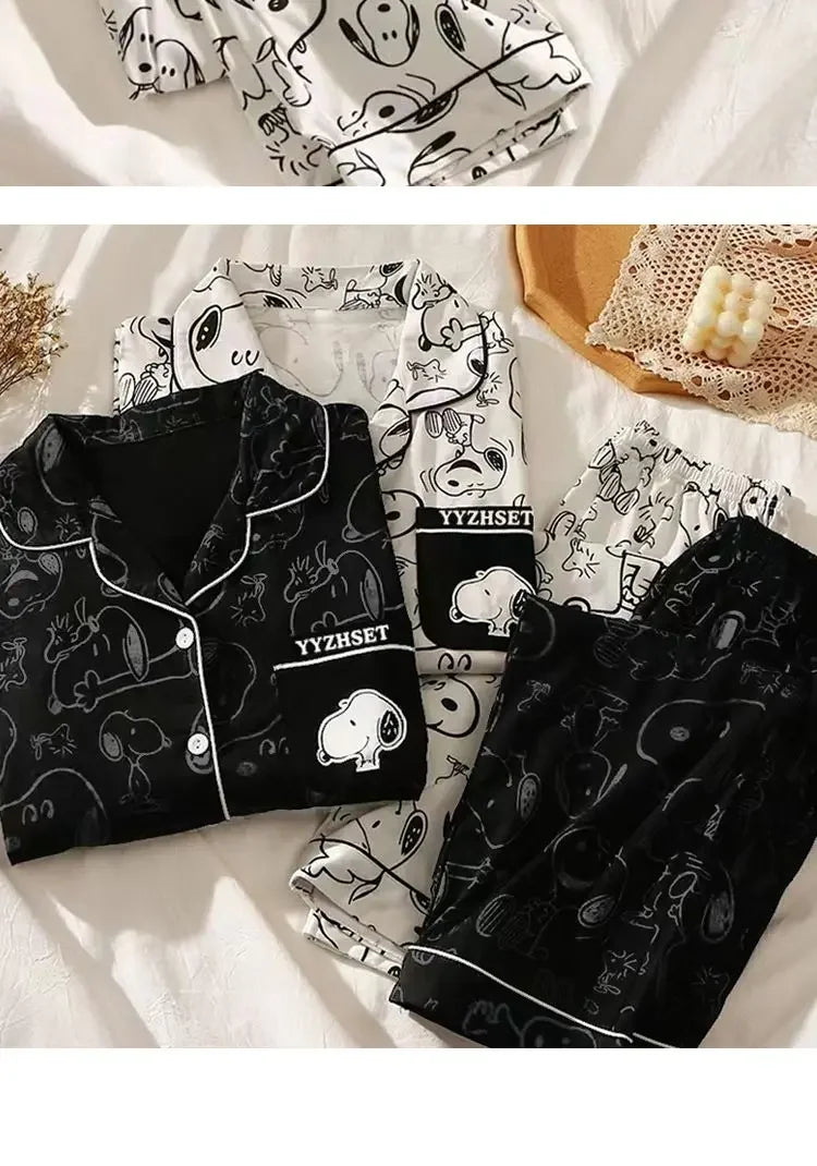 2 Piece Long Sleeved Pajamas Peanuts Snoopy Pyjama