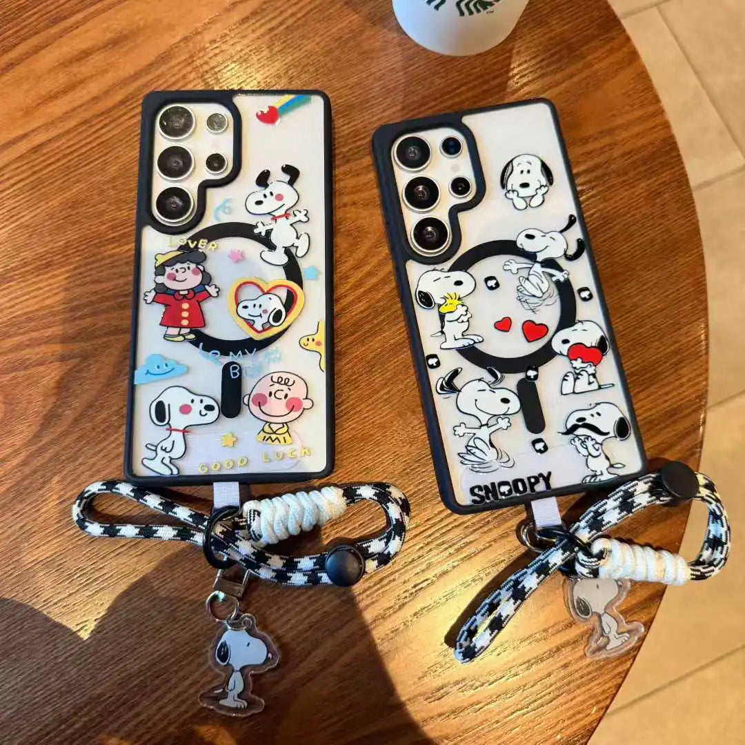 MagSafe Case for Samsung S22 S23 S24 S25 Snoopy Phone Case
