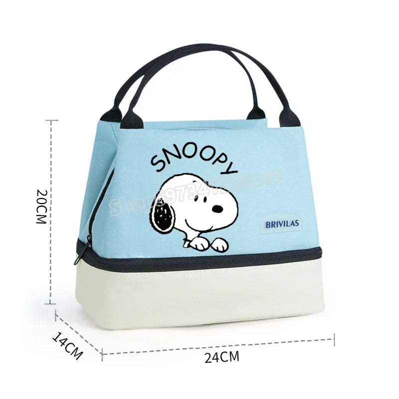 Snoopy Backpack Large Capacity Lunch Bags Insulated Cooler
