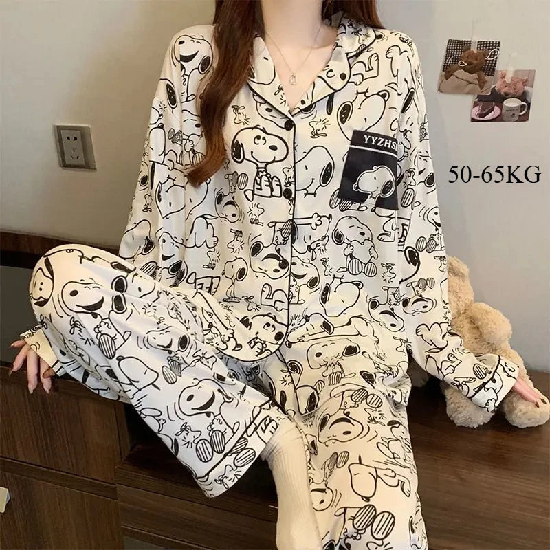 Full Print Women Pajama Set ZBN Snoopy Pyjama