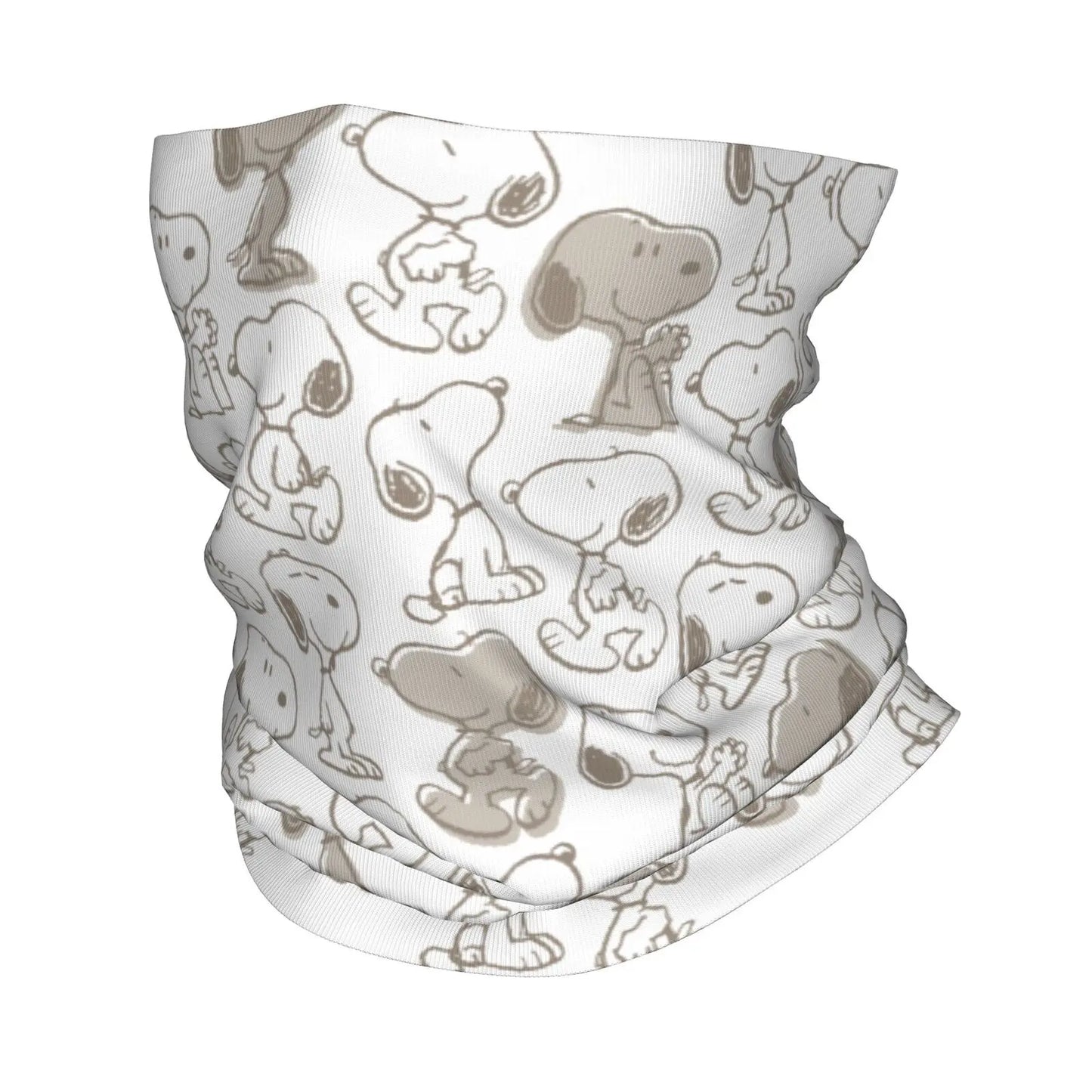 Custom Cute Cartoon Snoopy Bandana Neck Gaiter Printed Balaclavas Mask Scarf Multifunctional Cycling Riding for Men Women Adult