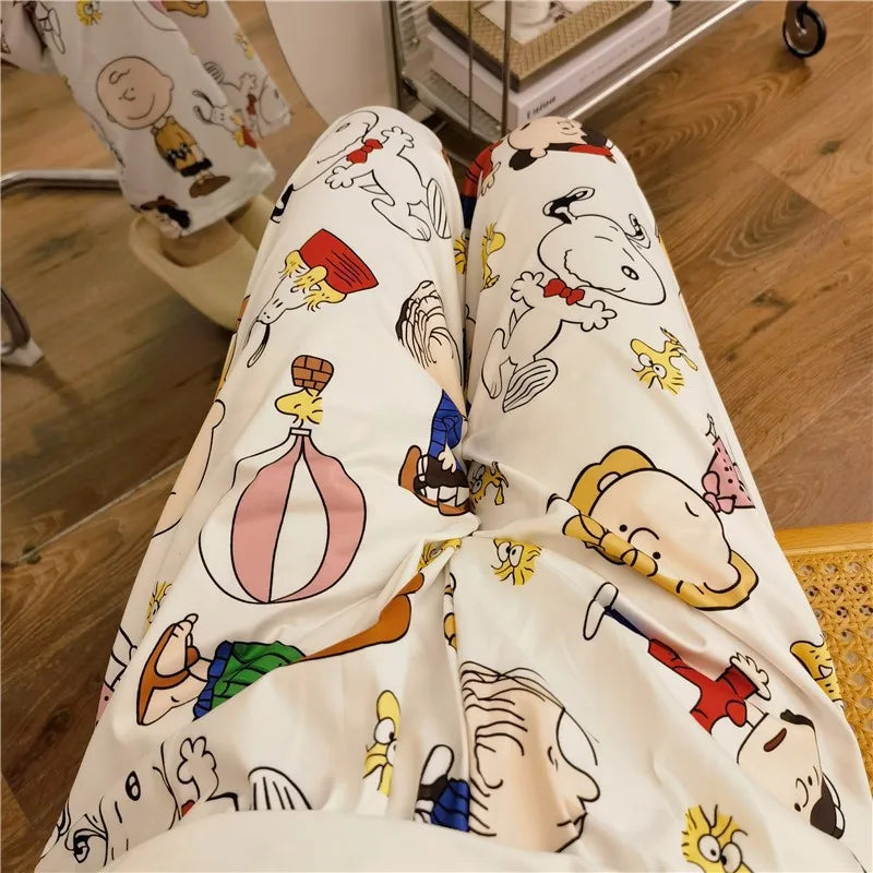 Pajama Pants Women Casual Home Cozy Snoopy Pyjama