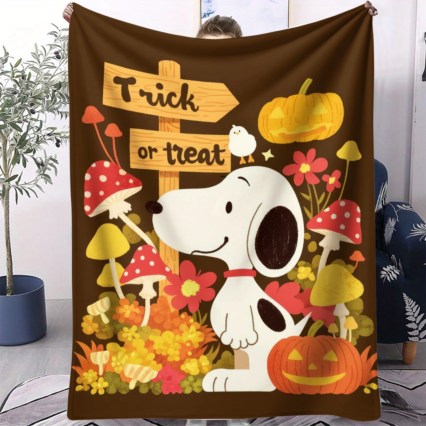 Halloween Snoopy Flannel Blanket HMT11 Snoopy Blanket