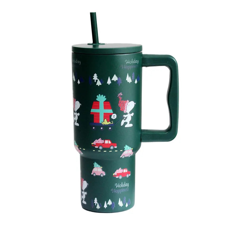 Insulated Stainless Steel Water Cup Straw 2025 Snoopy Cup