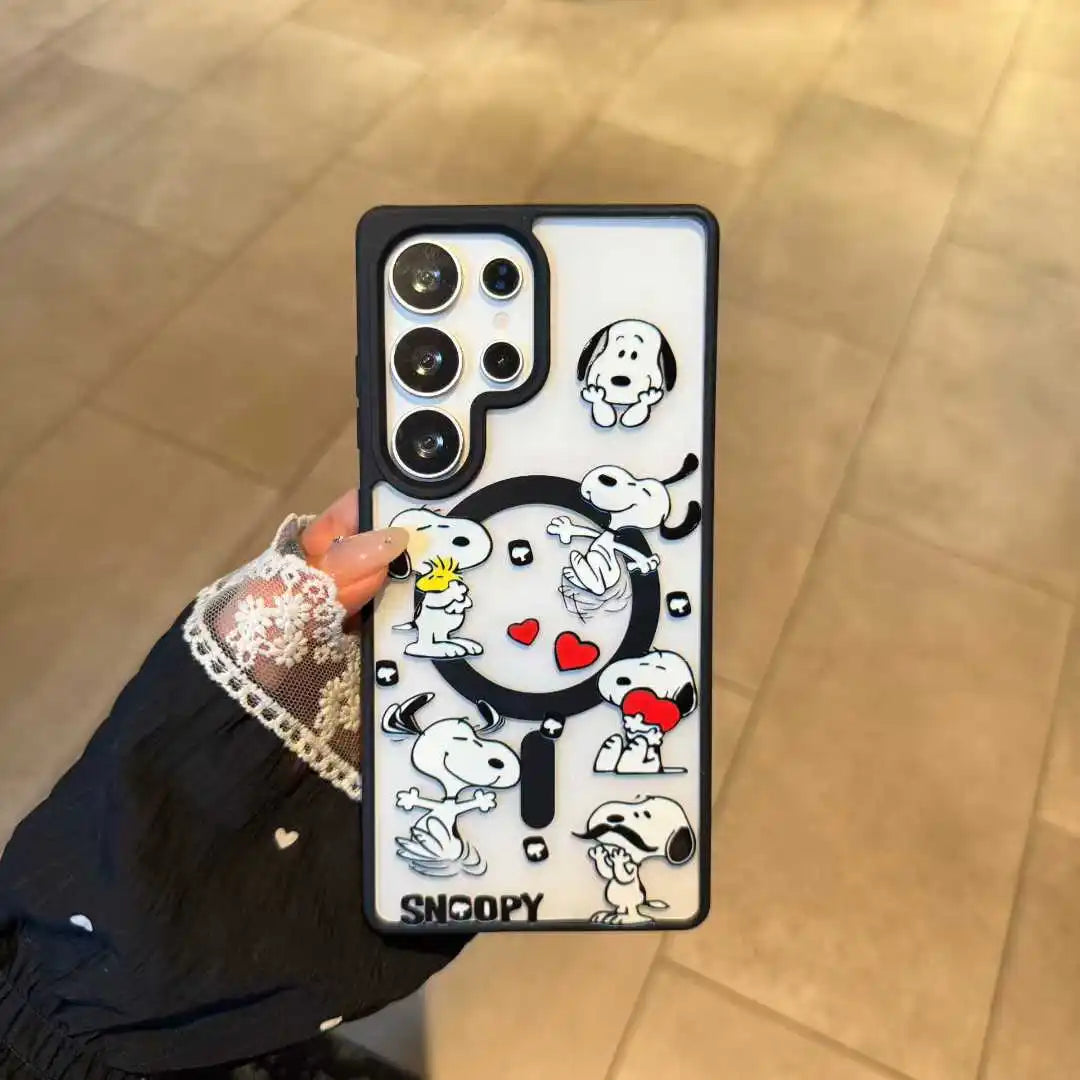 MagSafe Case for Samsung S22 S23 S24 S25 Snoopy Phone Case
