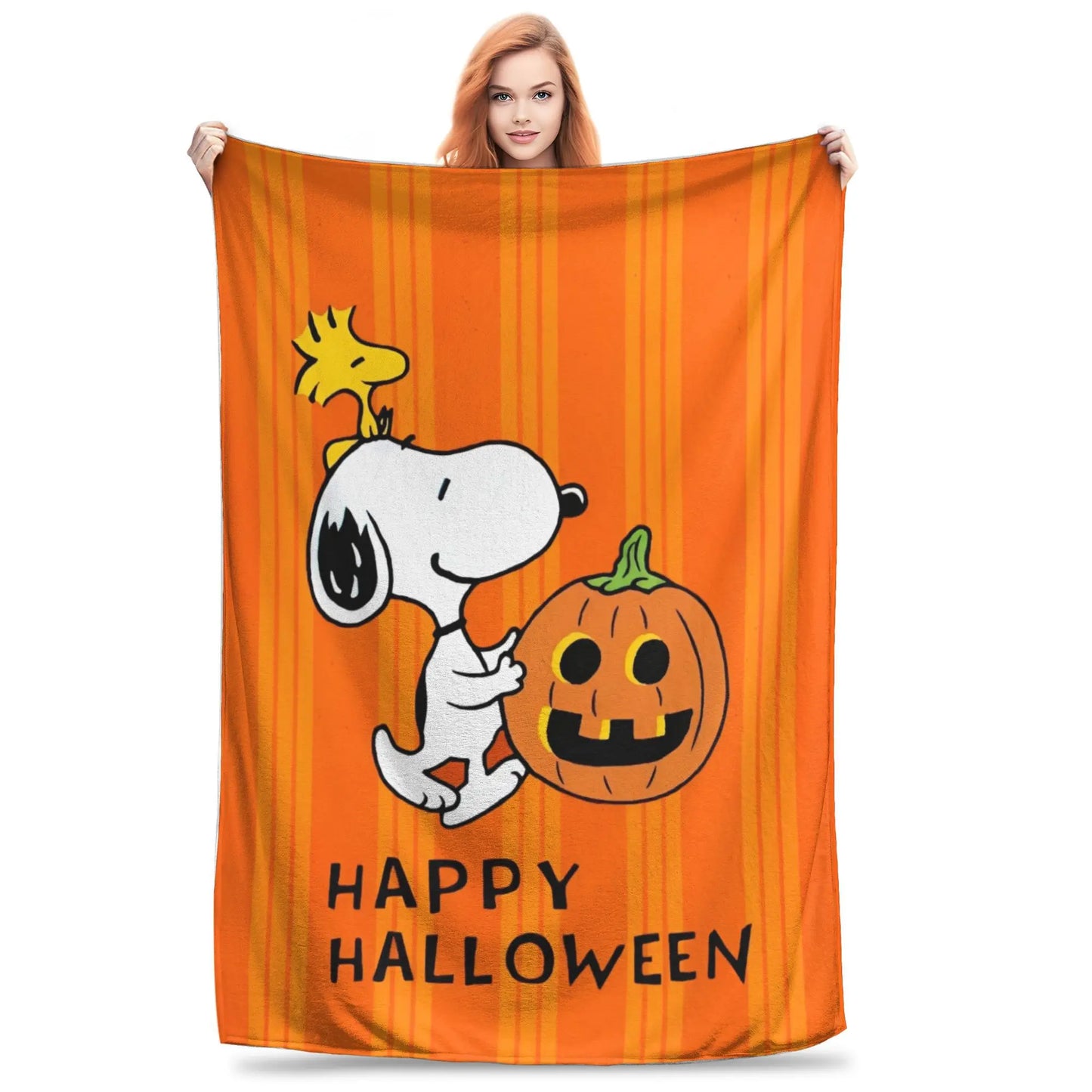 Halloween Pumpkin Cartoon Throw Blanket 50x60 Snoopy Blanket