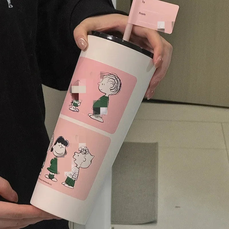 Joint Series Plastic Mug For Cold Drinks Snoopy Cup