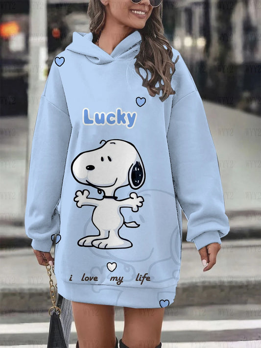 Loose Casual Snoopy Hoodie
