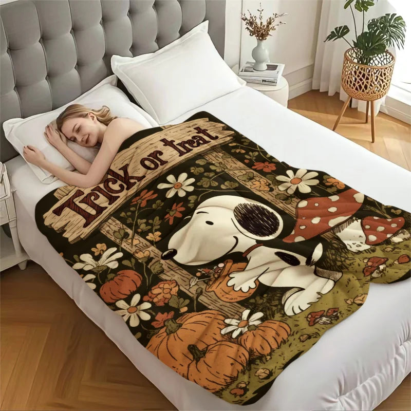 Halloween Snoopy Flannel Blanket HMT11 Snoopy Blanket