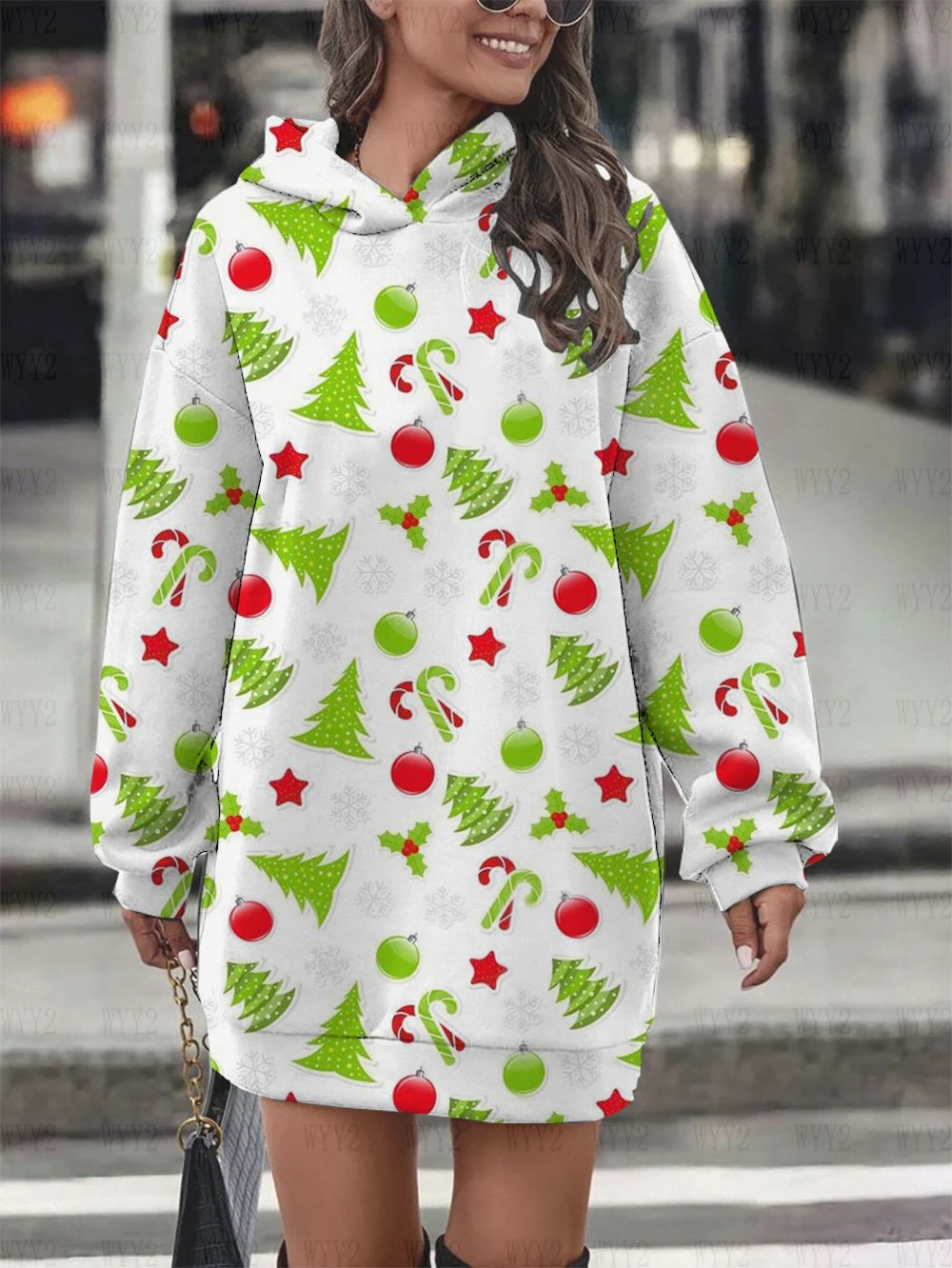 Womens Christmas Print Snoopy Hoodie