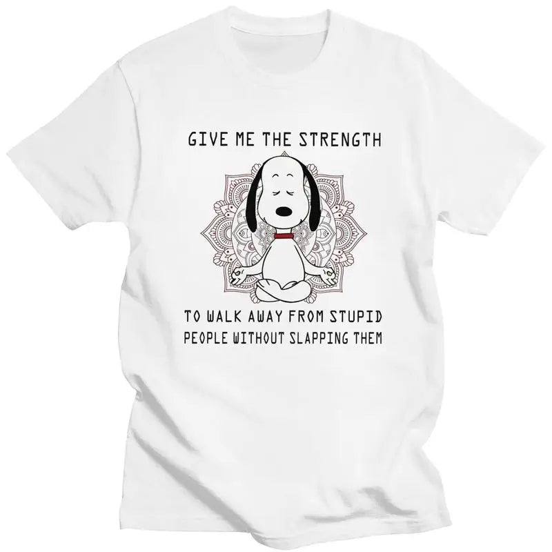 Men Snoopy Cartoon T Shirt 100 Percent Cotton Snoopy Shirt