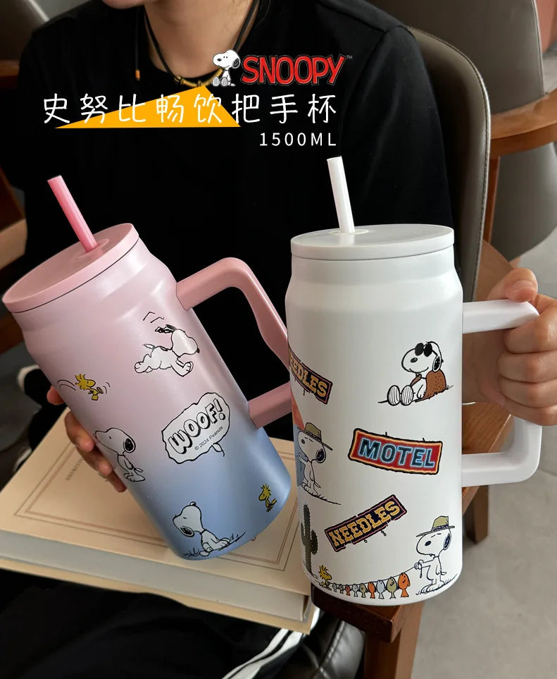 Insulated Stainless Steel Water Cup Straw 2025 Snoopy Cup