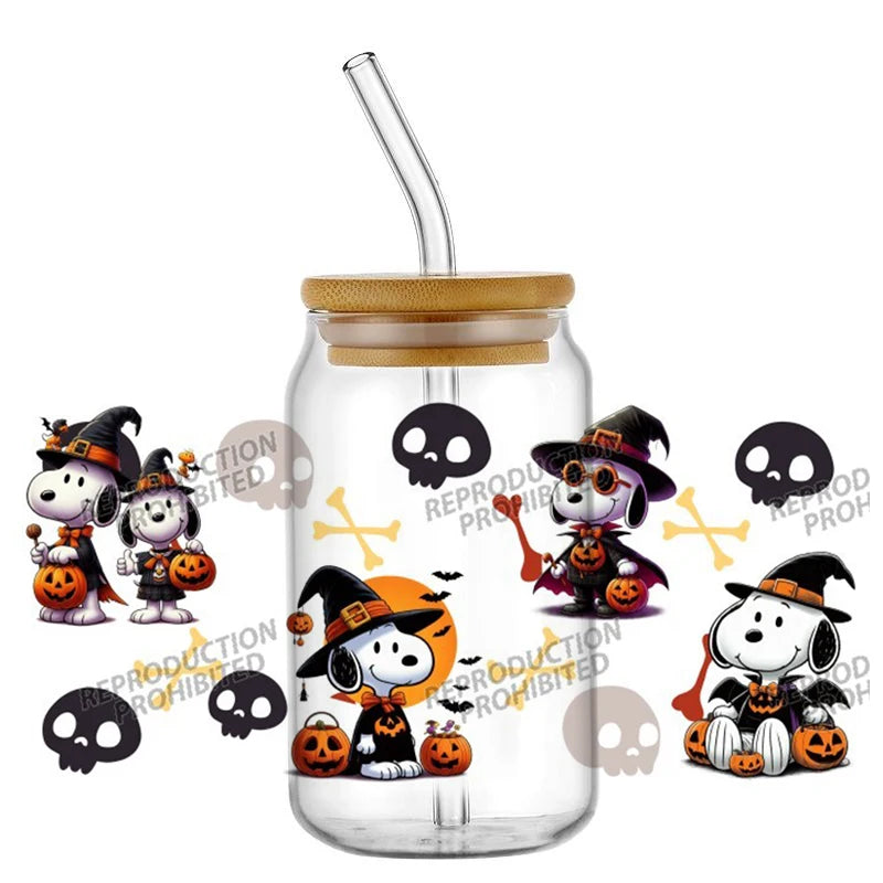 16oz Snoopy Cup UV DTF Transfer Waterproof Snoopy Cup