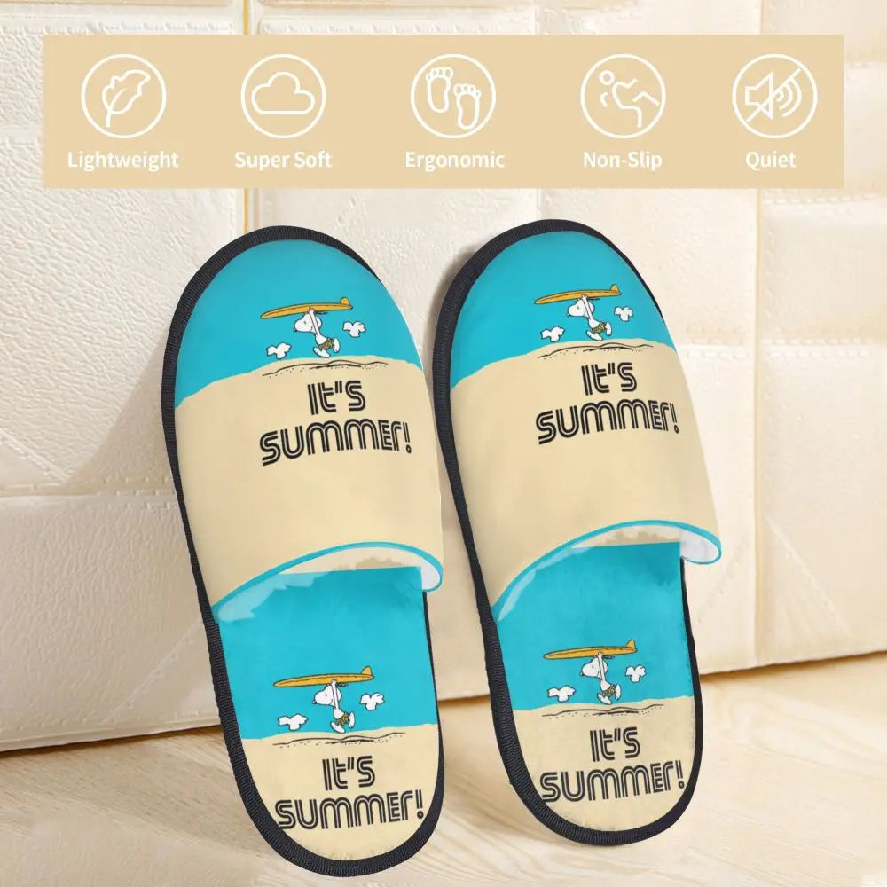 Custom Snoopys Collage Slippers for Bathroom Snoopy Slippers
