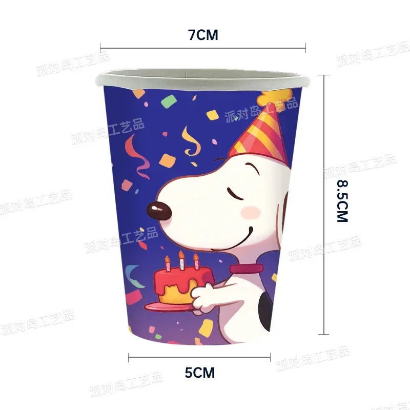 Party Themed Disposable Plates and Cups Snoopy Cup