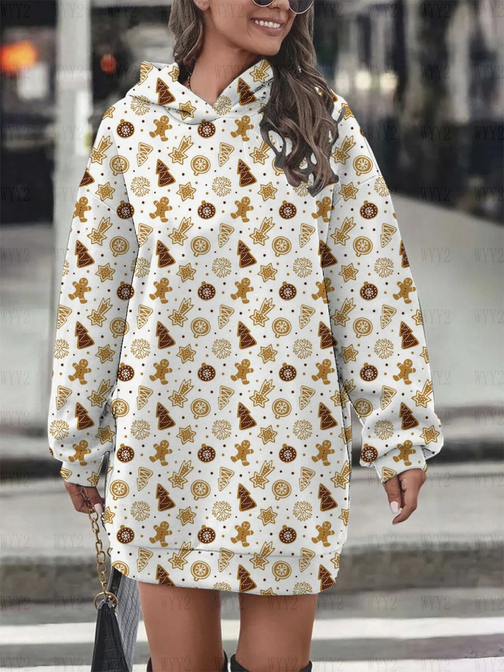 Womens Christmas Print Snoopy Hoodie