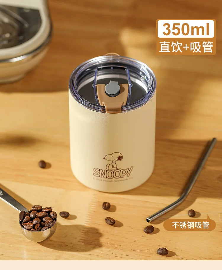 350ml Thermos Cup Stainless Steel Portable Office Snoopy Cup