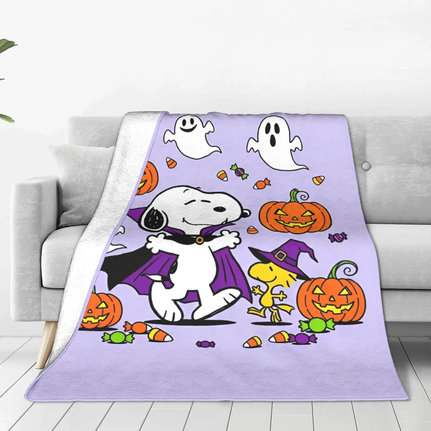 Soft Snoopy Halloween Throw Blanket Fleece Snoopy Blanket