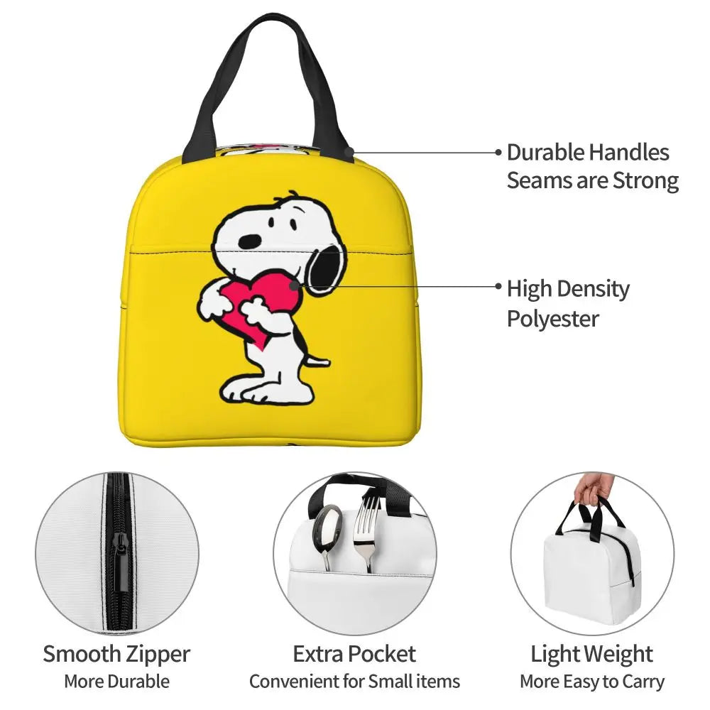 Snoopy Backpack Halloween Insulated Lunch Bag 22x20x13cm