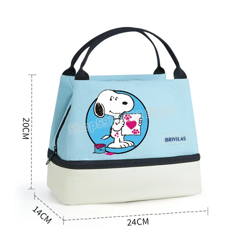 Snoopy Backpack Large Capacity Lunch Bags Insulated Cooler
