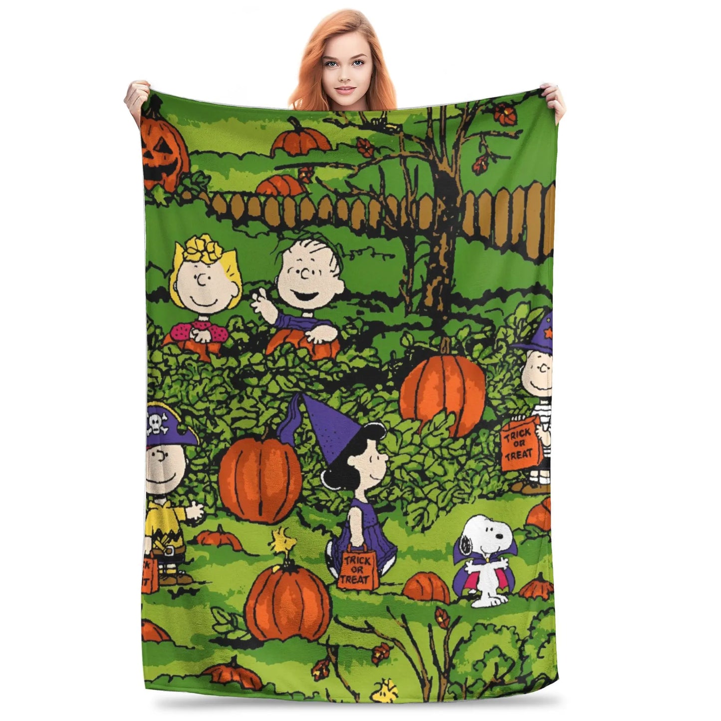 Cartoon Halloween Throw Blanket 50x60in Snoopy Blanket