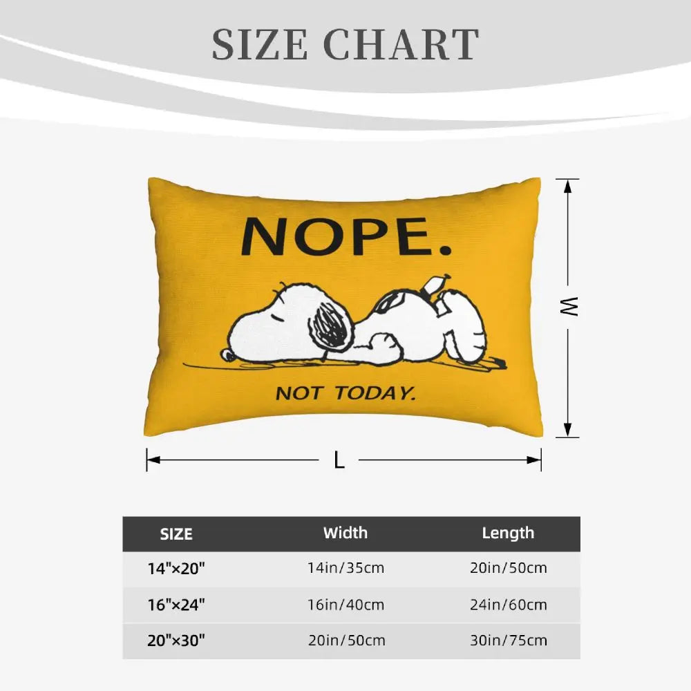 Cute Pillowcase 18in Square Red Snoopy Pillow