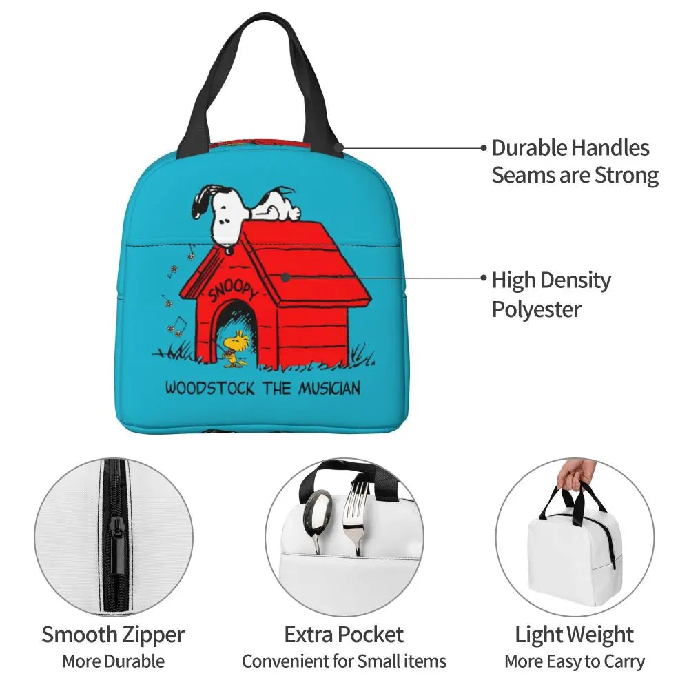 Snoopy Backpack Halloween Insulated Lunch Bag 22x20x13cm